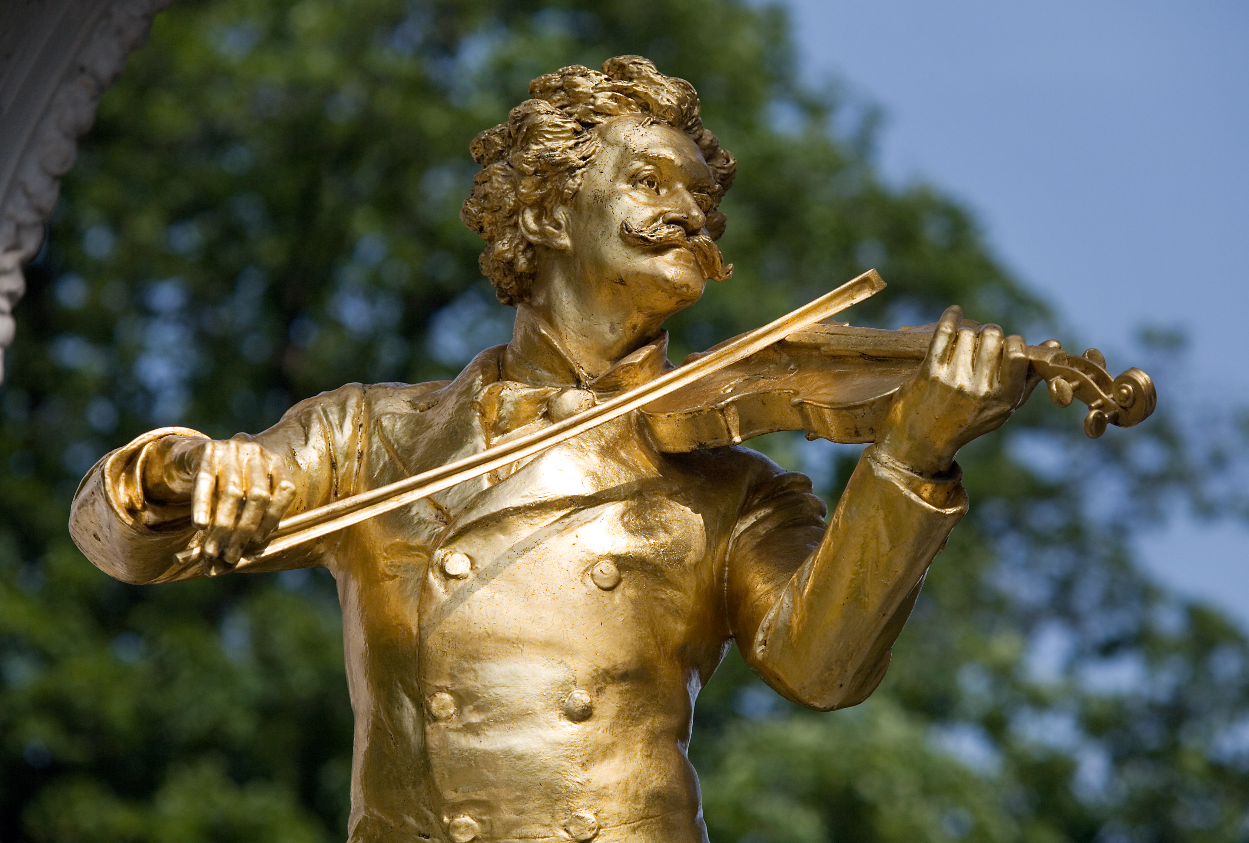 Johann Strauss Monument in Stadt Park. Vienna, Austria.